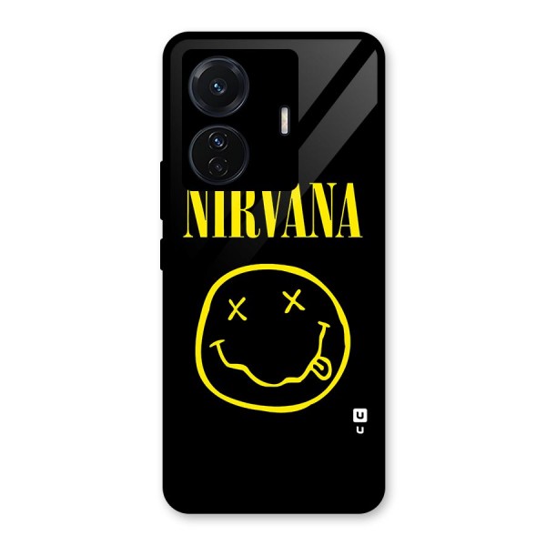 Nirvana Smiley Glass Back Case for Vivo T1 Pro