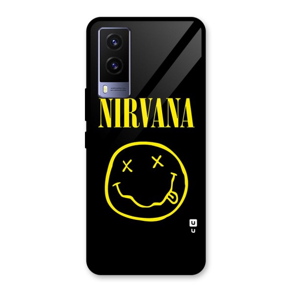 Nirvana Smiley Glass Back Case for Vivo V21e 5G