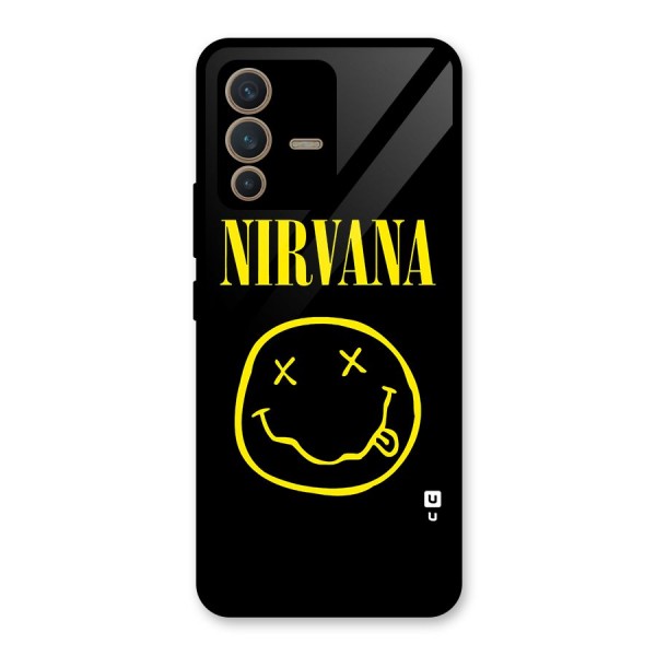 Nirvana Smiley Glass Back Case for Vivo V23 5G