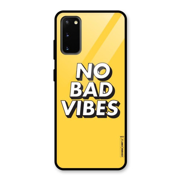 No Bad Vibes Glass Back Case for Galaxy S20