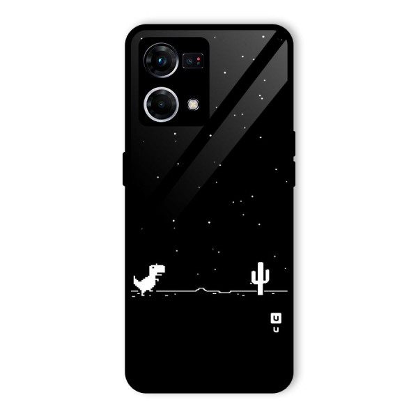 No Connection Night Glass Back Case for Oppo F21 Pro 4G