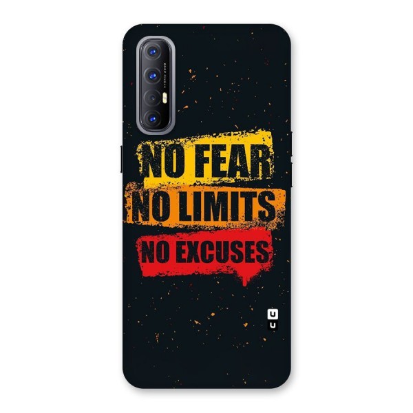 No Fear No Limits Back Case for Reno3 Pro