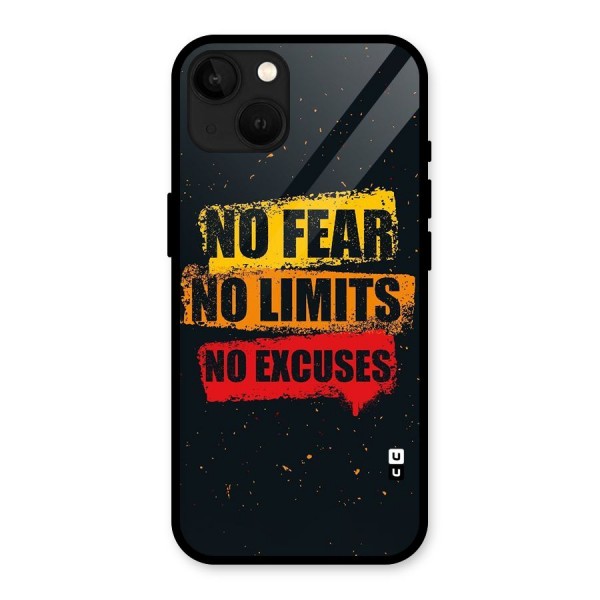 No Fear No Limits Glass Back Case for iPhone 13