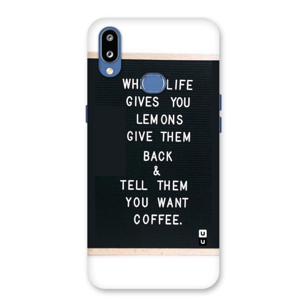 No Lemon Only Coffee Back Case for Galaxy M01s