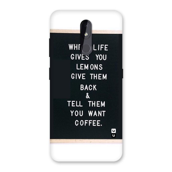 No Lemon Only Coffee Back Case for Nokia 3.2