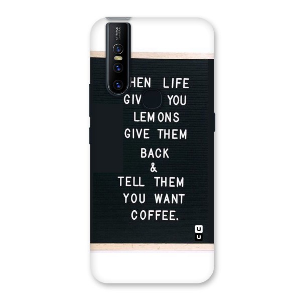 No Lemon Only Coffee Back Case for Vivo V15