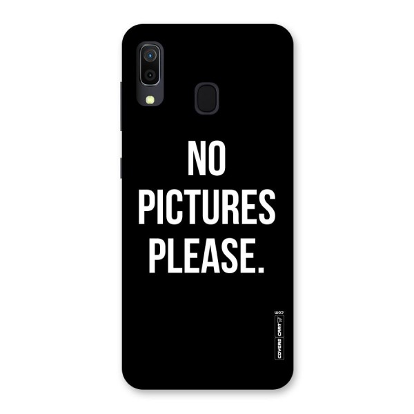 No Pictures Please Back Case for Galaxy A20