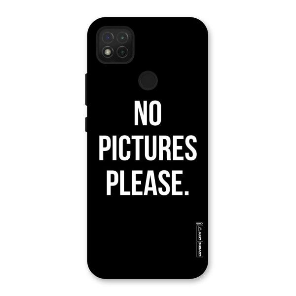 No Pictures Please Back Case for Redmi 9