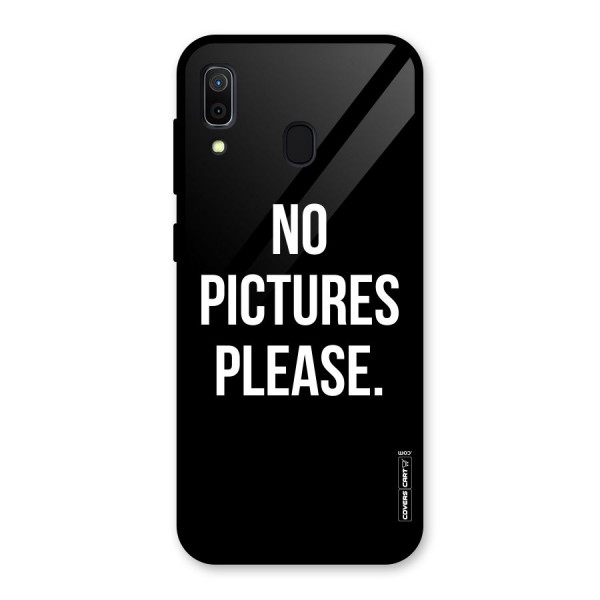 No Pictures Please Glass Back Case for Galaxy A30