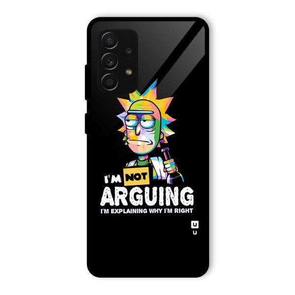 Not Arguing Explaining Glass Back Case for Galaxy A53 5G