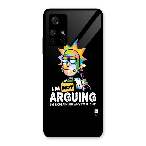 Not Arguing Explaining Glass Back Case for Redmi Note 11T 5G