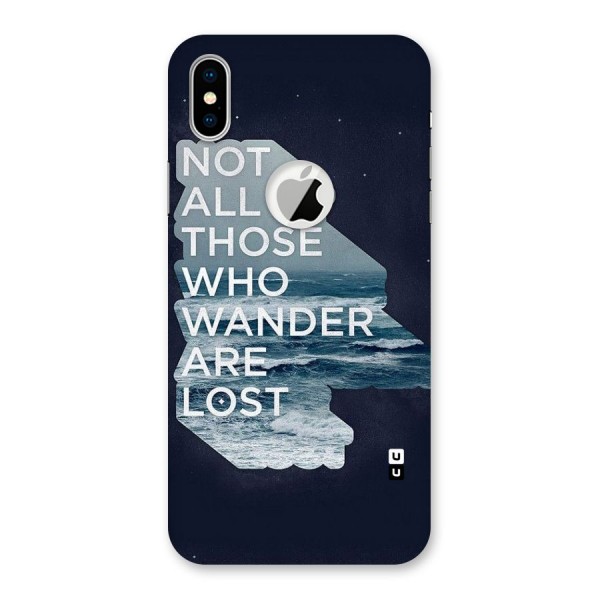 Not Lost Back Case for iPhone XS Logo Cut