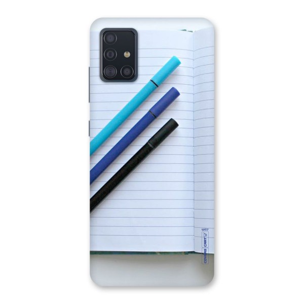 Notebook And Pens Back Case for Galaxy A51