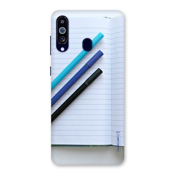 Notebook And Pens Back Case for Galaxy A60