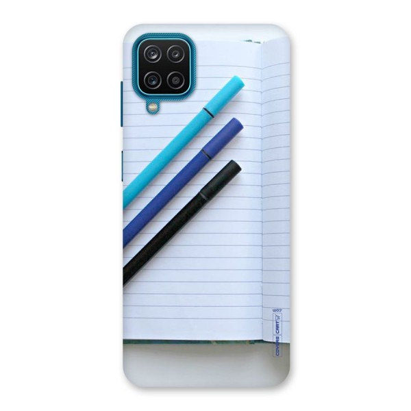 Notebook And Pens Back Case for Galaxy F12