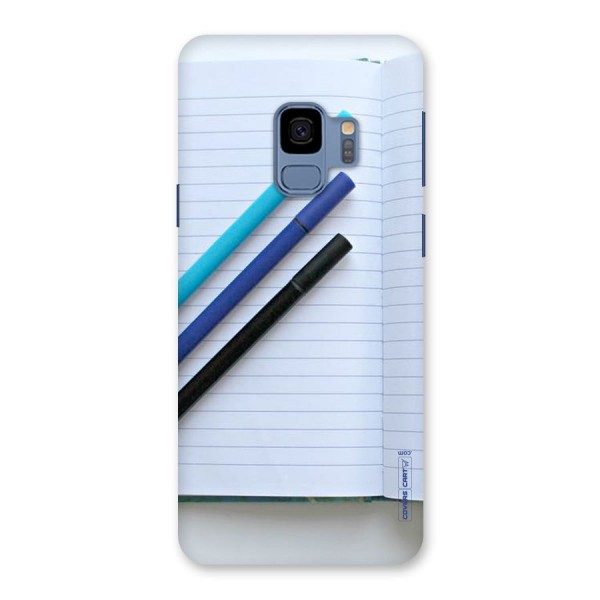 Notebook And Pens Back Case for Galaxy S9