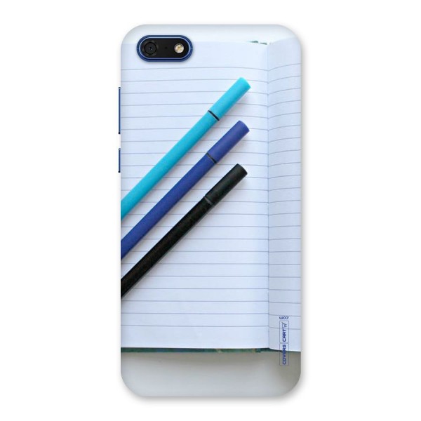 Notebook And Pens Back Case for Honor 7s