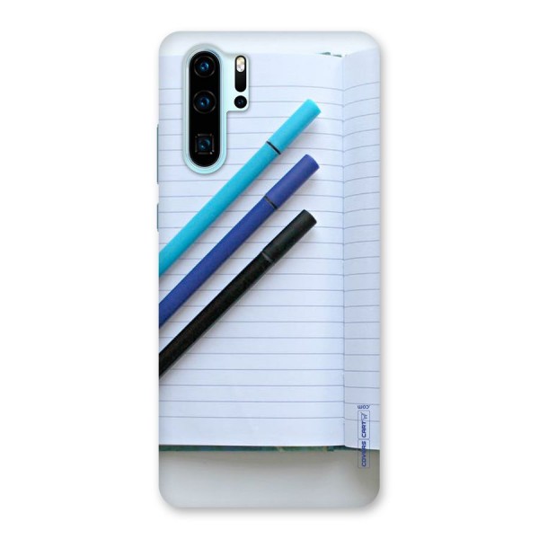 Notebook And Pens Back Case for Huawei P30 Pro