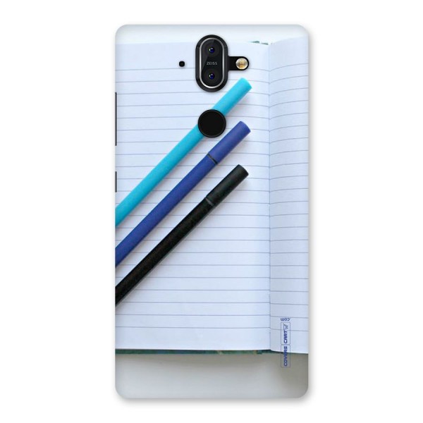 Notebook And Pens Back Case for Nokia 8 Sirocco