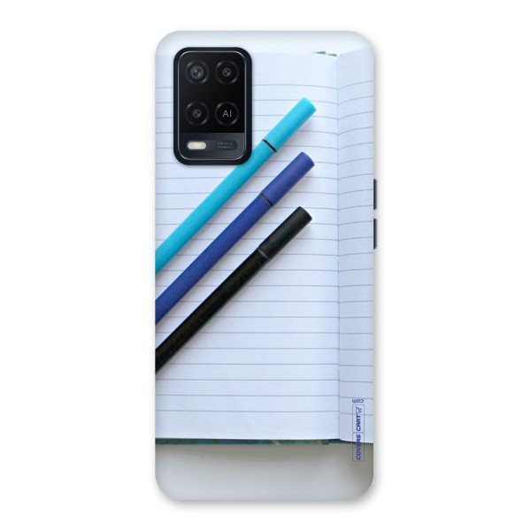 Notebook And Pens Back Case for Oppo A54