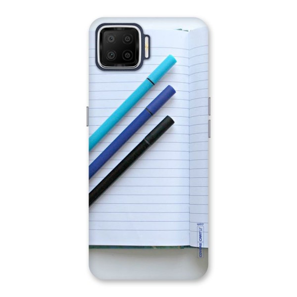 Notebook And Pens Back Case for Oppo F17