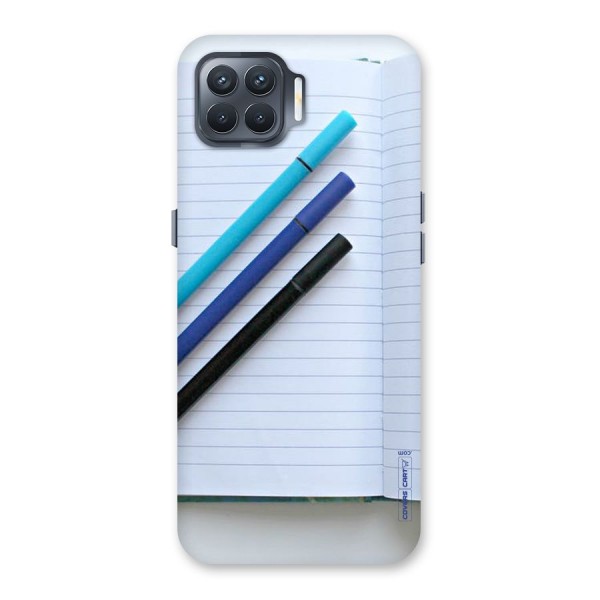 Notebook And Pens Back Case for Oppo F17 Pro