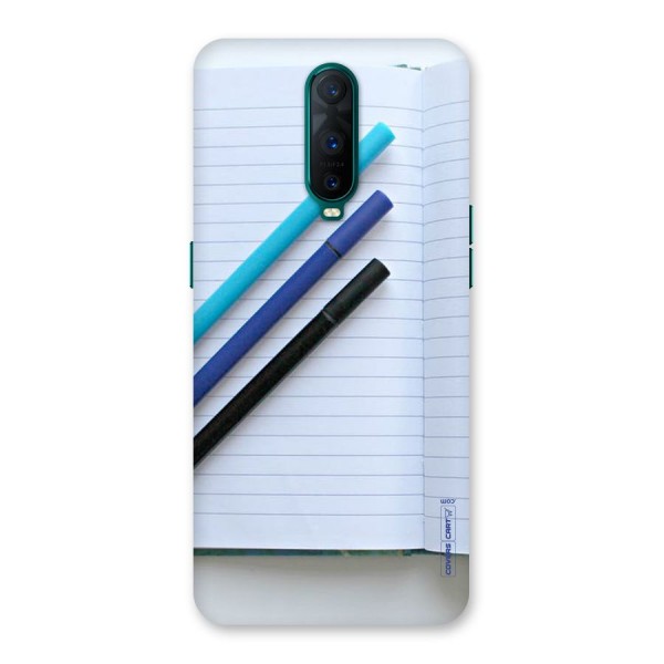 Notebook And Pens Back Case for Oppo R17 Pro