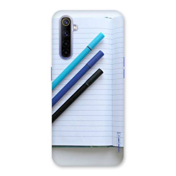 Notebook And Pens Back Case for Realme 6