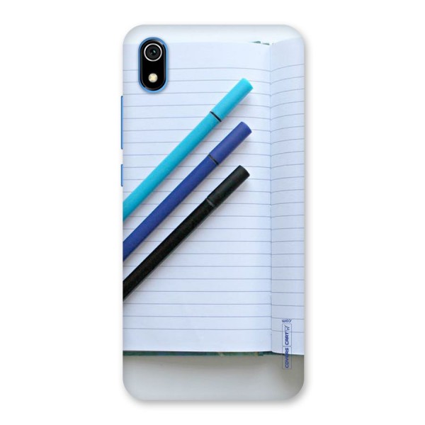 Notebook And Pens Back Case for Redmi 7A