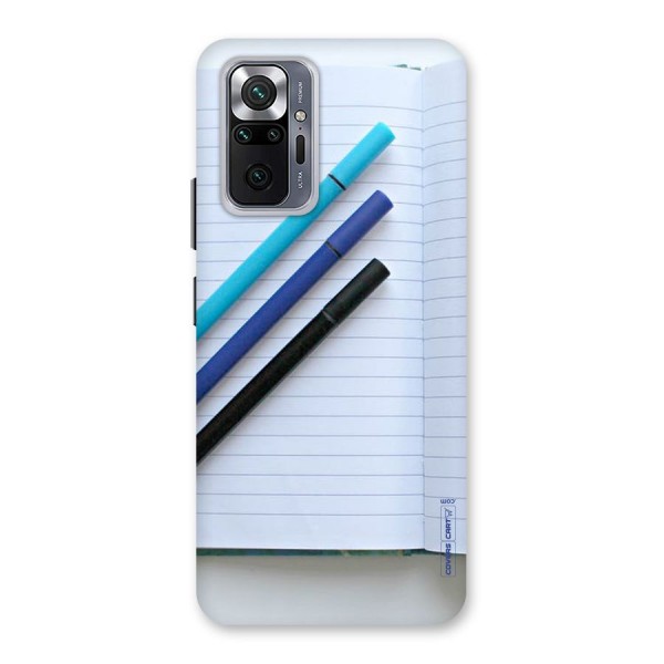 Notebook And Pens Back Case for Redmi Note 10 Pro