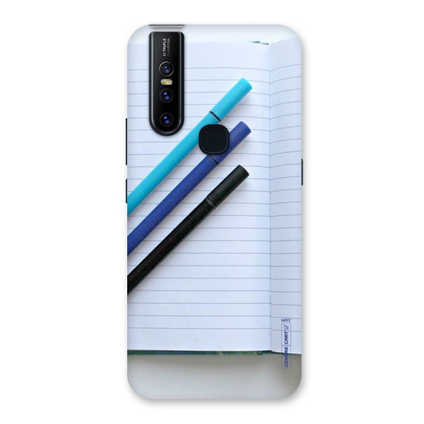 Notebook And Pens Back Case for Vivo V15