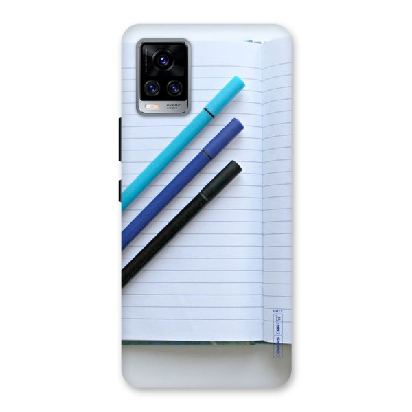 Notebook And Pens Back Case for Vivo V20 Pro