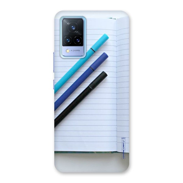 Notebook And Pens Back Case for Vivo V21 5G