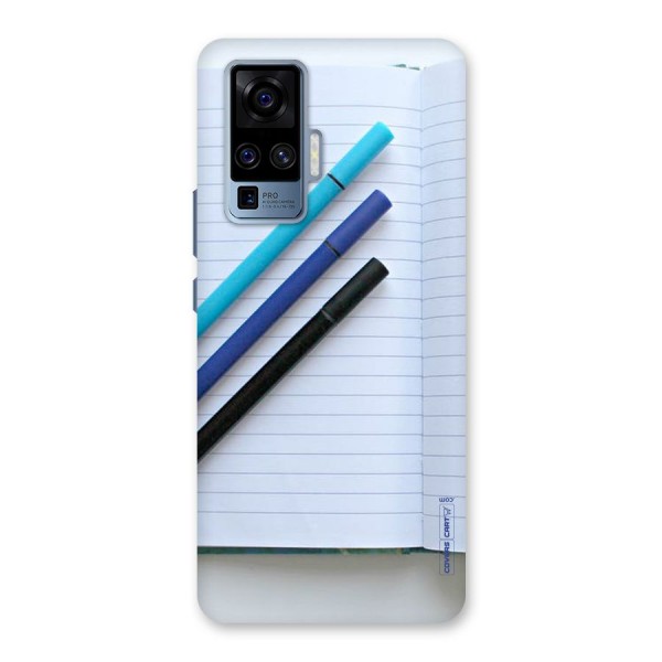 Notebook And Pens Back Case for Vivo X50 Pro