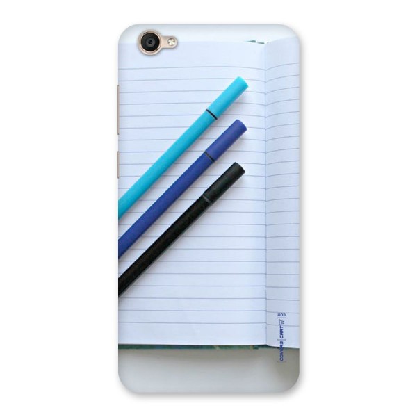 Notebook And Pens Back Case for Vivo Y55s