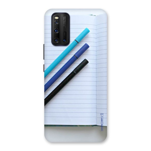 Notebook And Pens Back Case for Vivo iQOO 3