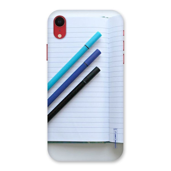 Notebook And Pens Back Case for iPhone XR