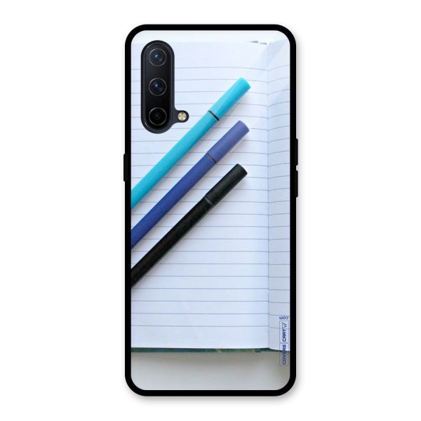 Notebook And Pens Glass Back Case for OnePlus Nord CE 5G