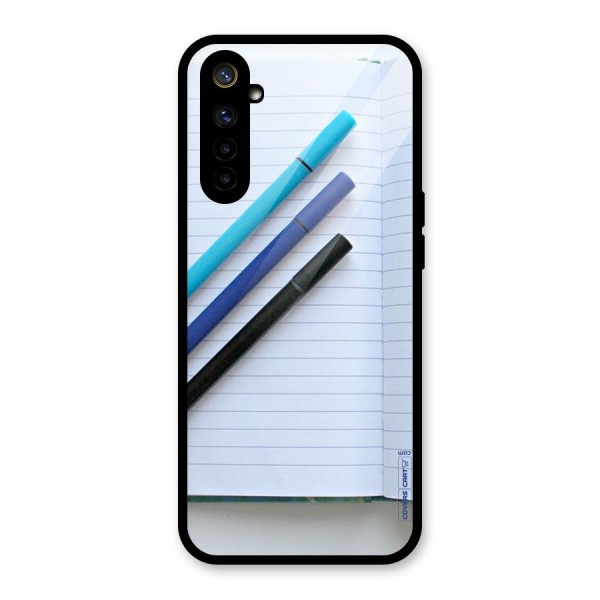 Notebook And Pens Glass Back Case for Realme 6