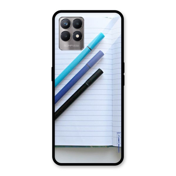 Notebook And Pens Glass Back Case for Realme 8i