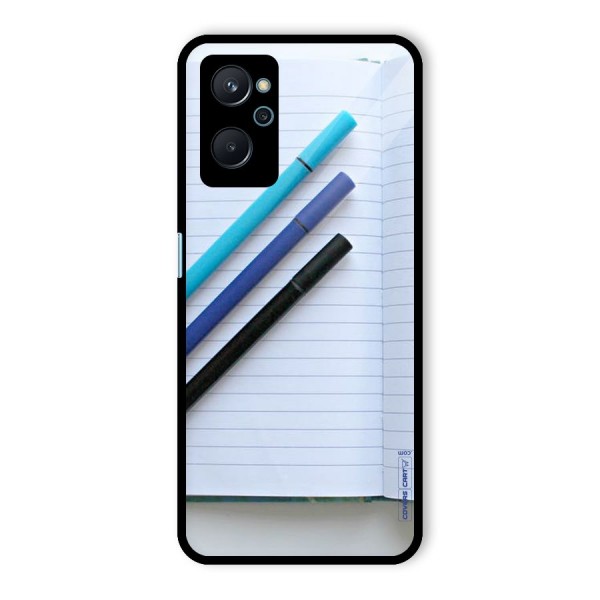 Notebook And Pens Glass Back Case for Realme 9i