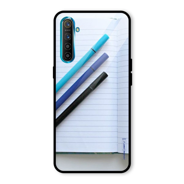 Notebook And Pens Glass Back Case for Realme XT