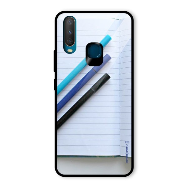 Notebook And Pens Glass Back Case for Vivo Y12