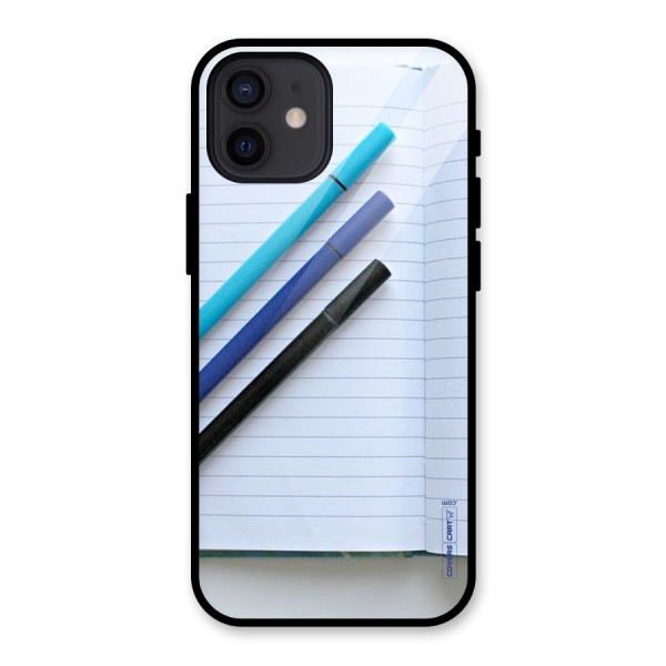 Notebook And Pens Glass Back Case for iPhone 12