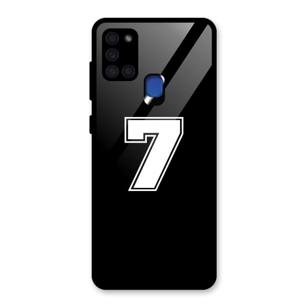 Number 7 Glass Back Case for Galaxy A21s