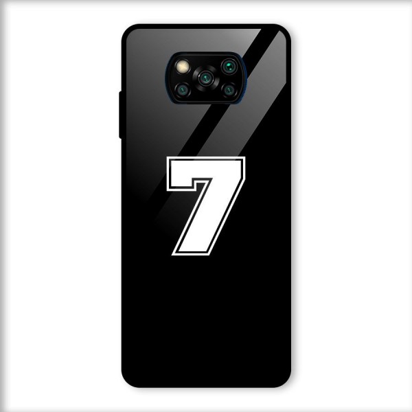 Number 7 Glass Back Case for Poco X3