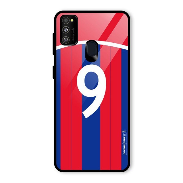 Number 9 Jersey Glass Back Case for Galaxy M21