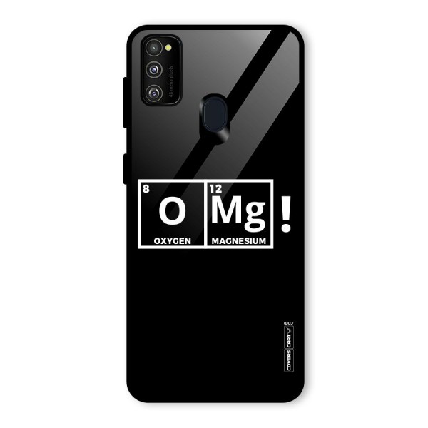 OMG Chemistry Pun Glass Back Case for Galaxy M21