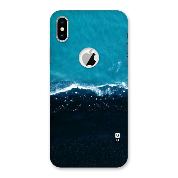 Ocean Blues Back Case for iPhone XS Logo Cut