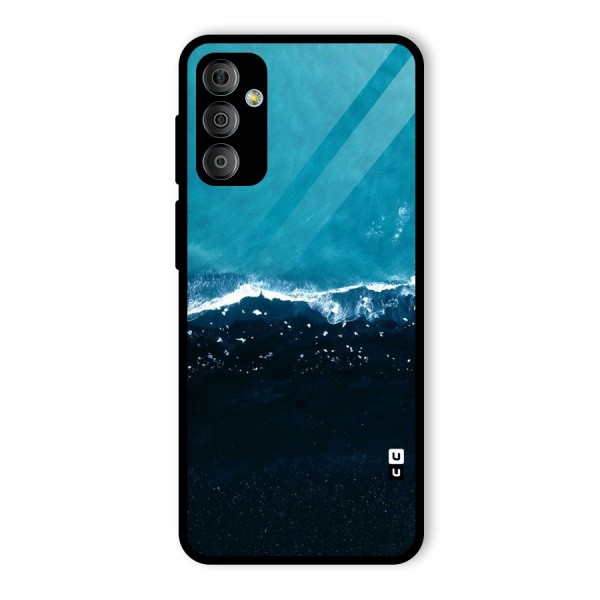 Ocean Blues Glass Back Case for Galaxy F23